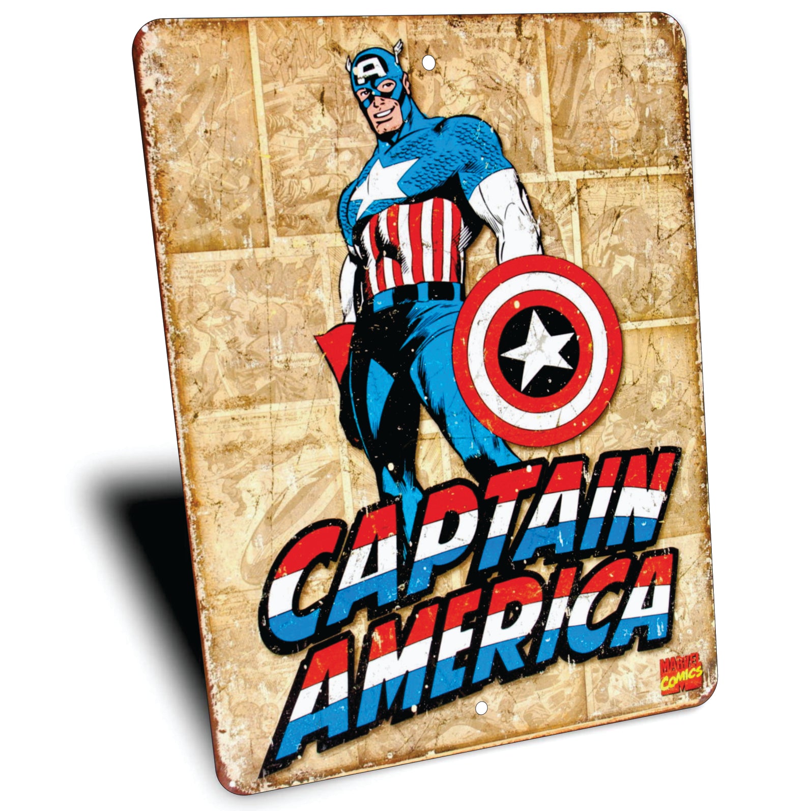 PLACA CAPITAN AMERICA VINTAGE MARVEL COMICS
