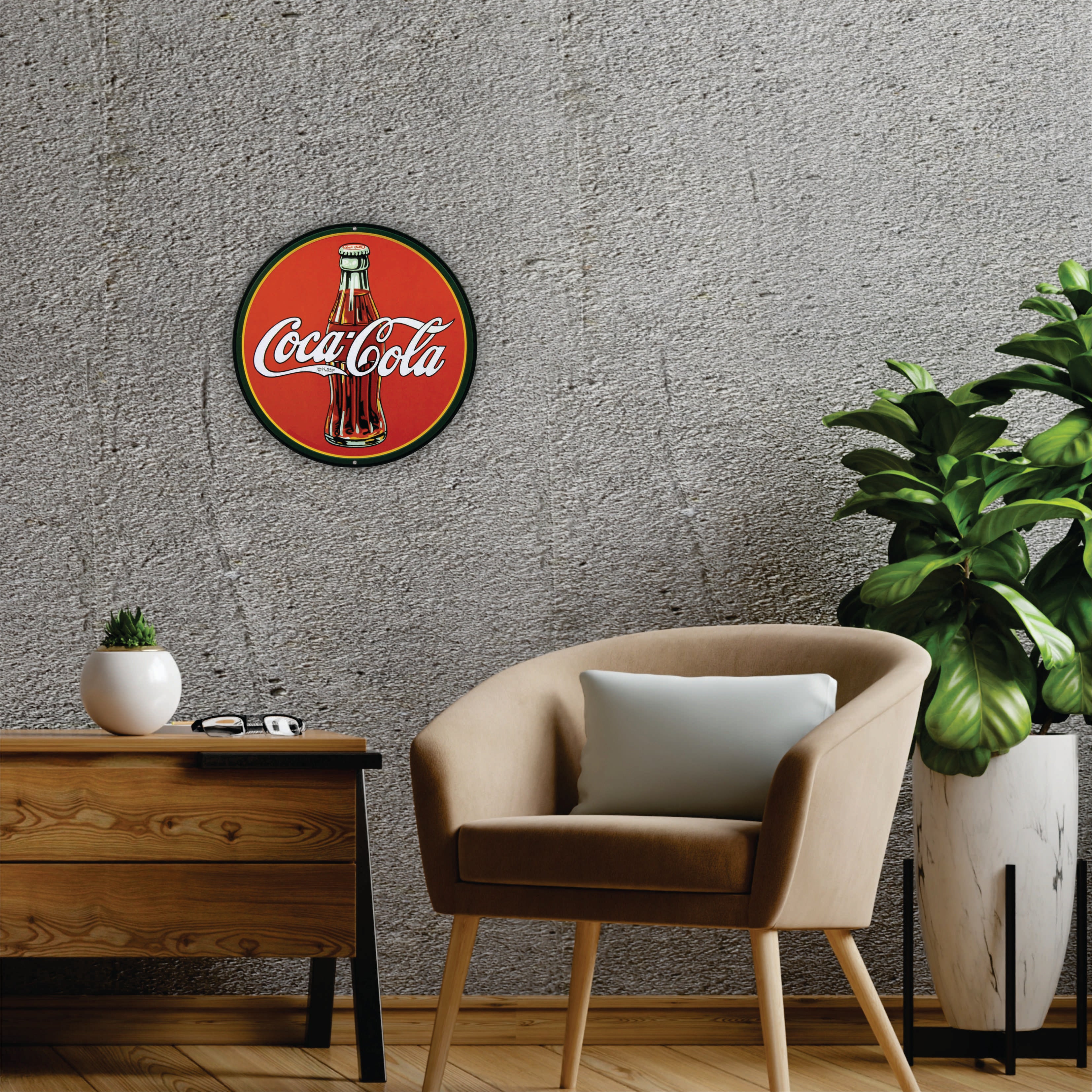PLACA CIRCULAR COCA-COLA CLASSIC