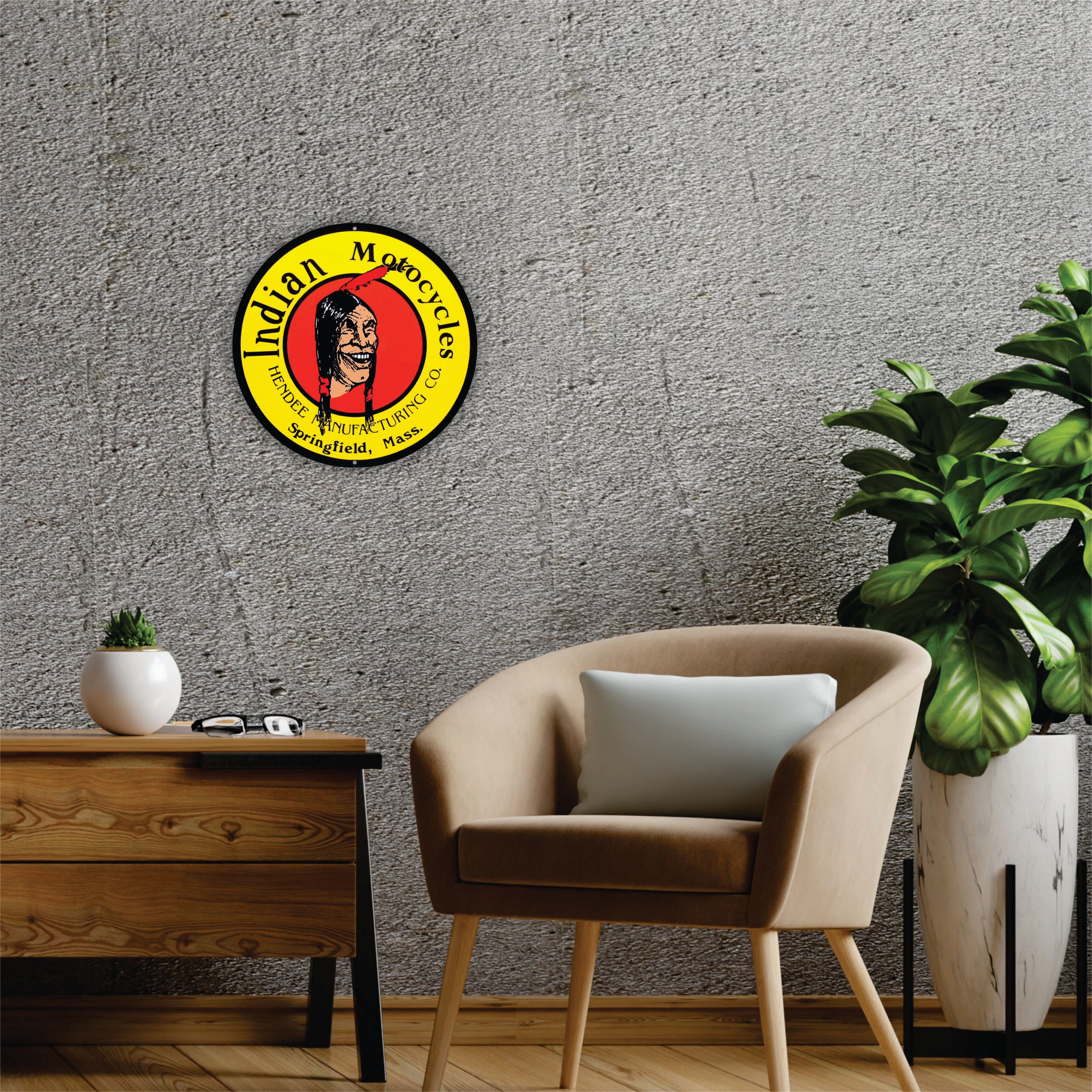 PLACA CIRCULAR INDIAN MOTOCYCLES