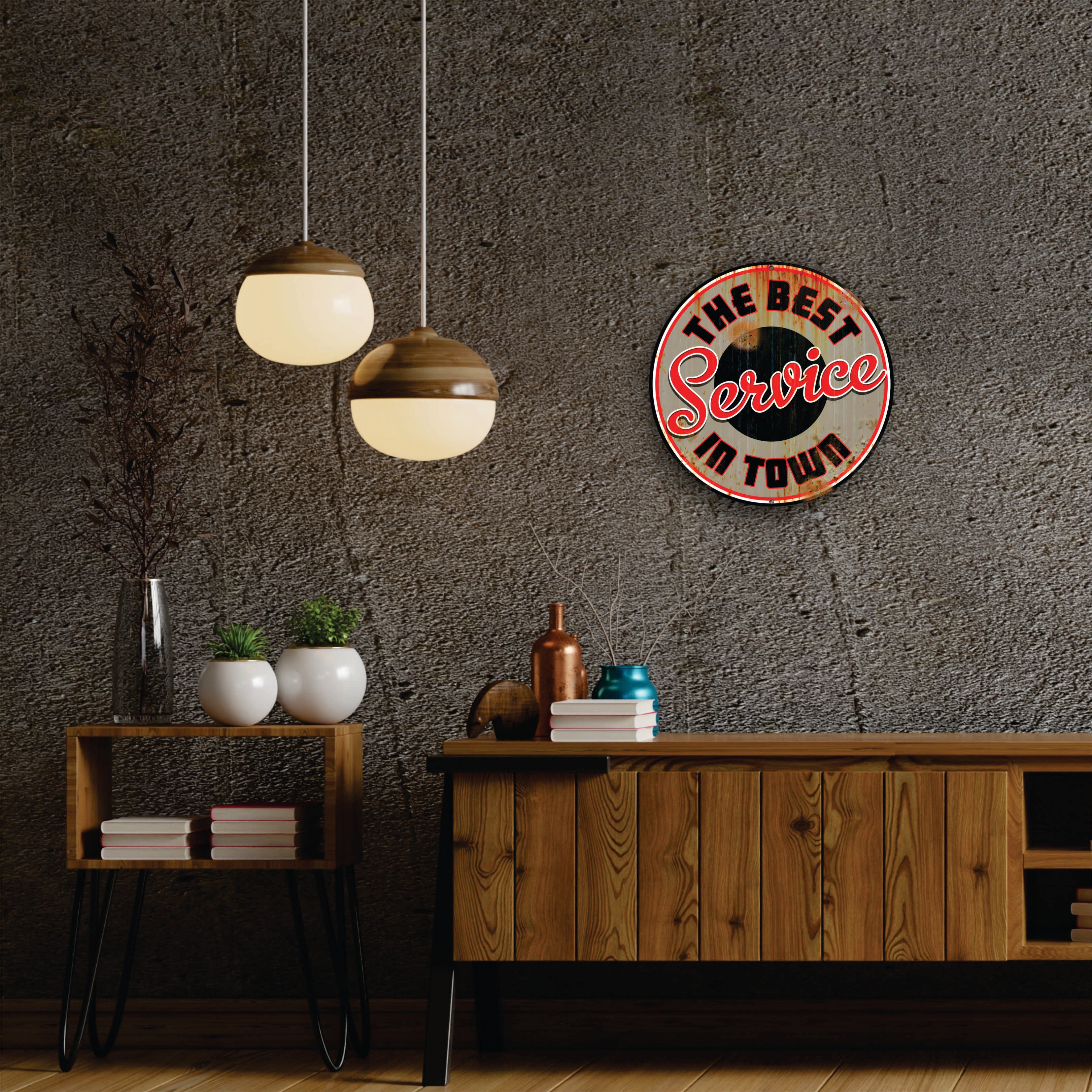 PLACA CIRCULAR THE BEST SERVICE IN TOWN