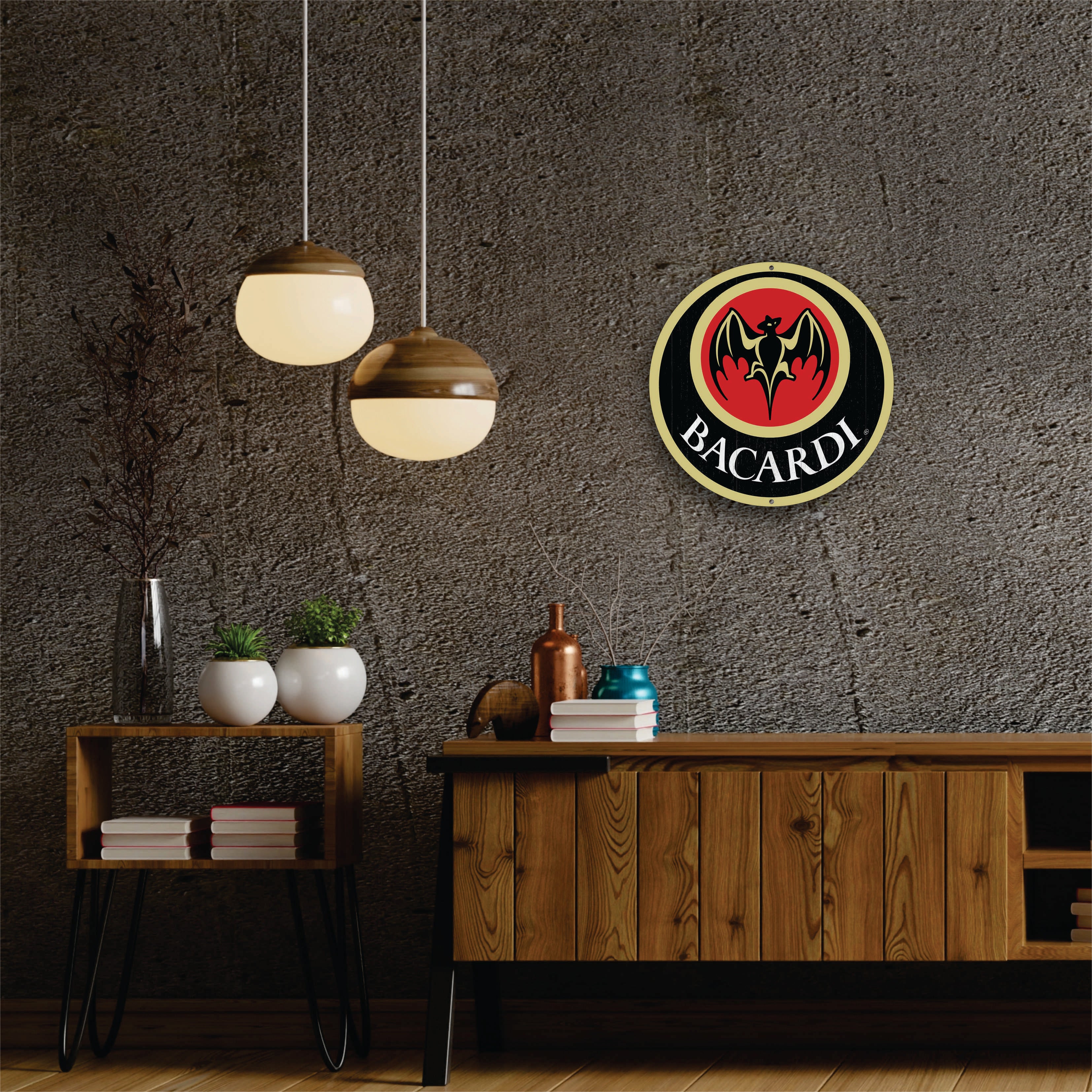 PLACA CIRCULAR BACARDI
