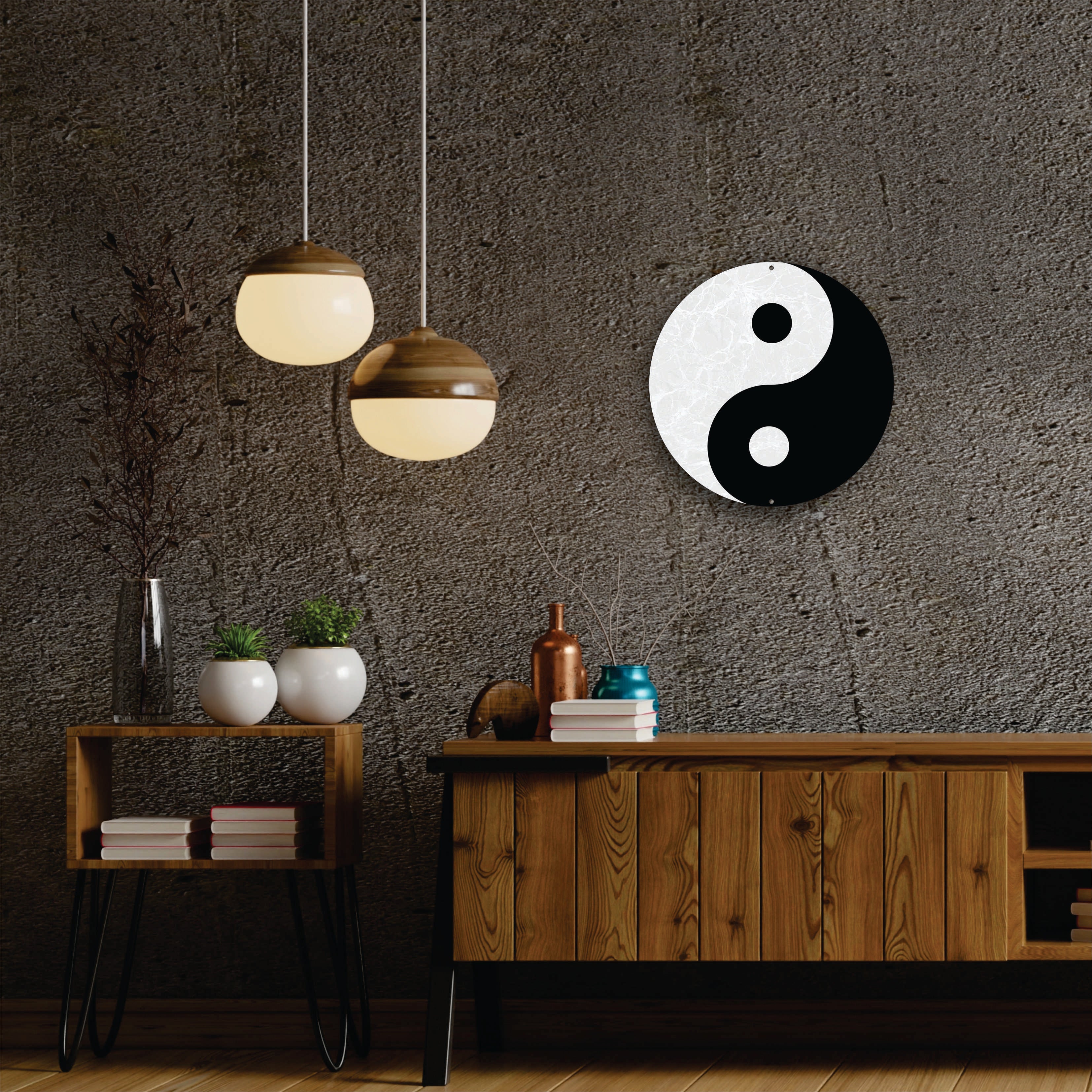 PLACA CIRCULAR YIN YANG