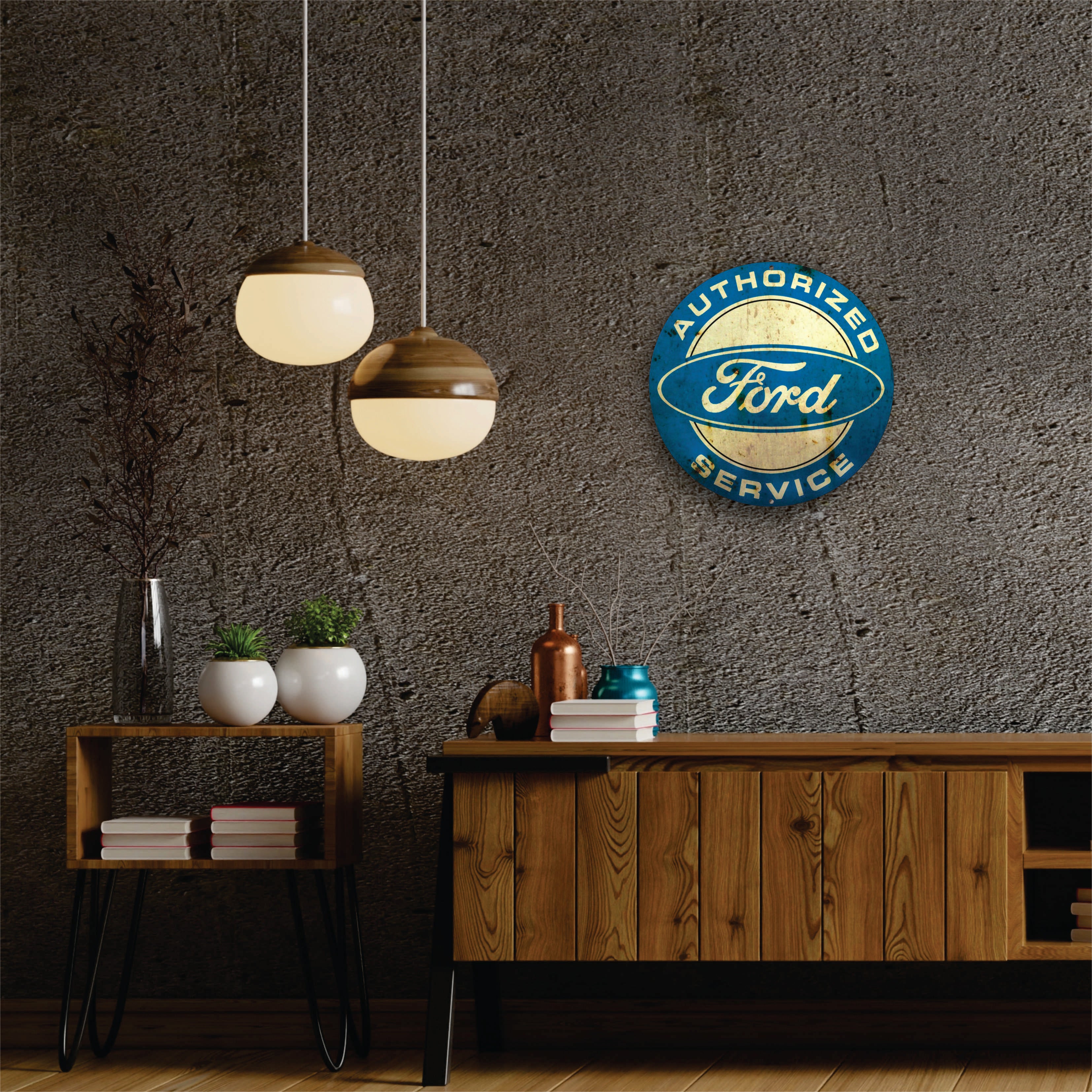 PLACA CIRCULAR FORD SERVICE