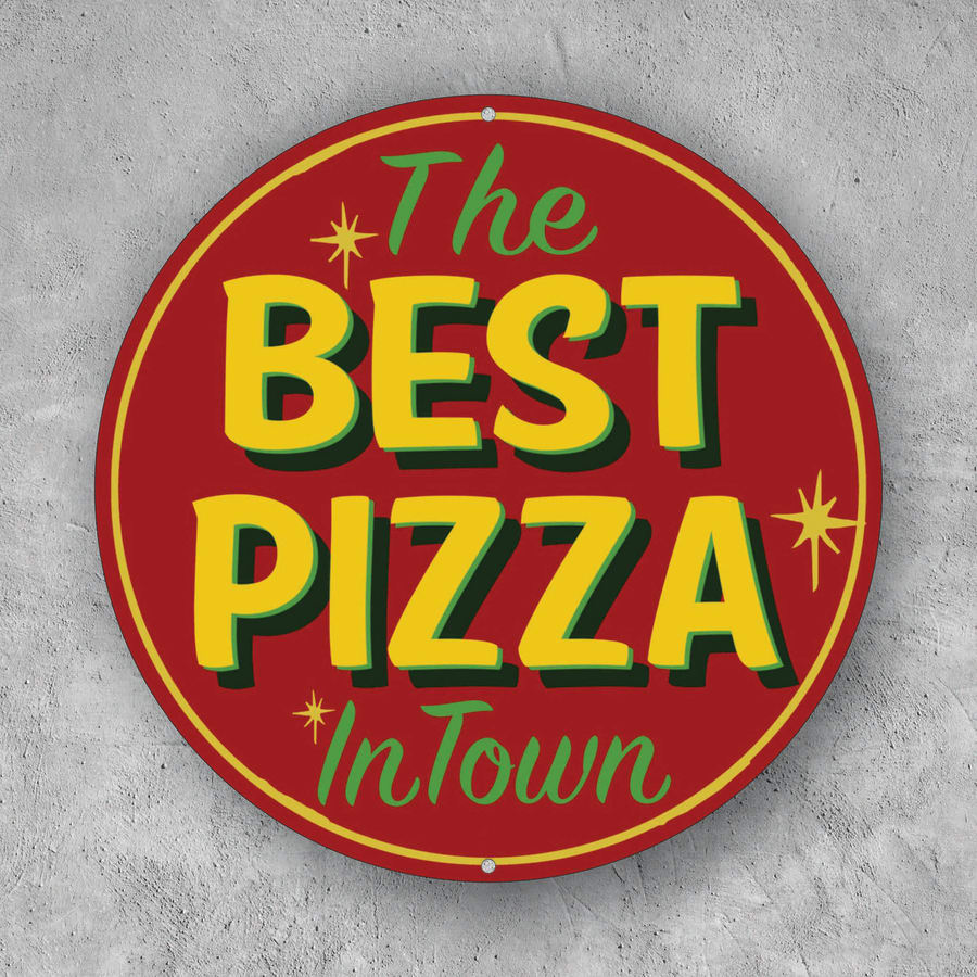 PLACA CIRCULAR THE BEST PIZZA