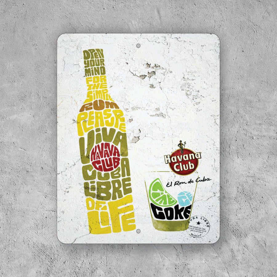 PLACA HAVANA CLUB BOTELLA