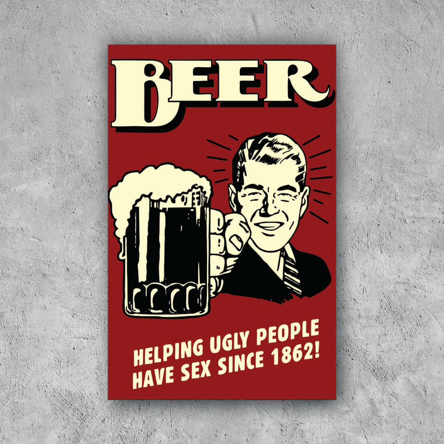 POSTER BEER HELPING