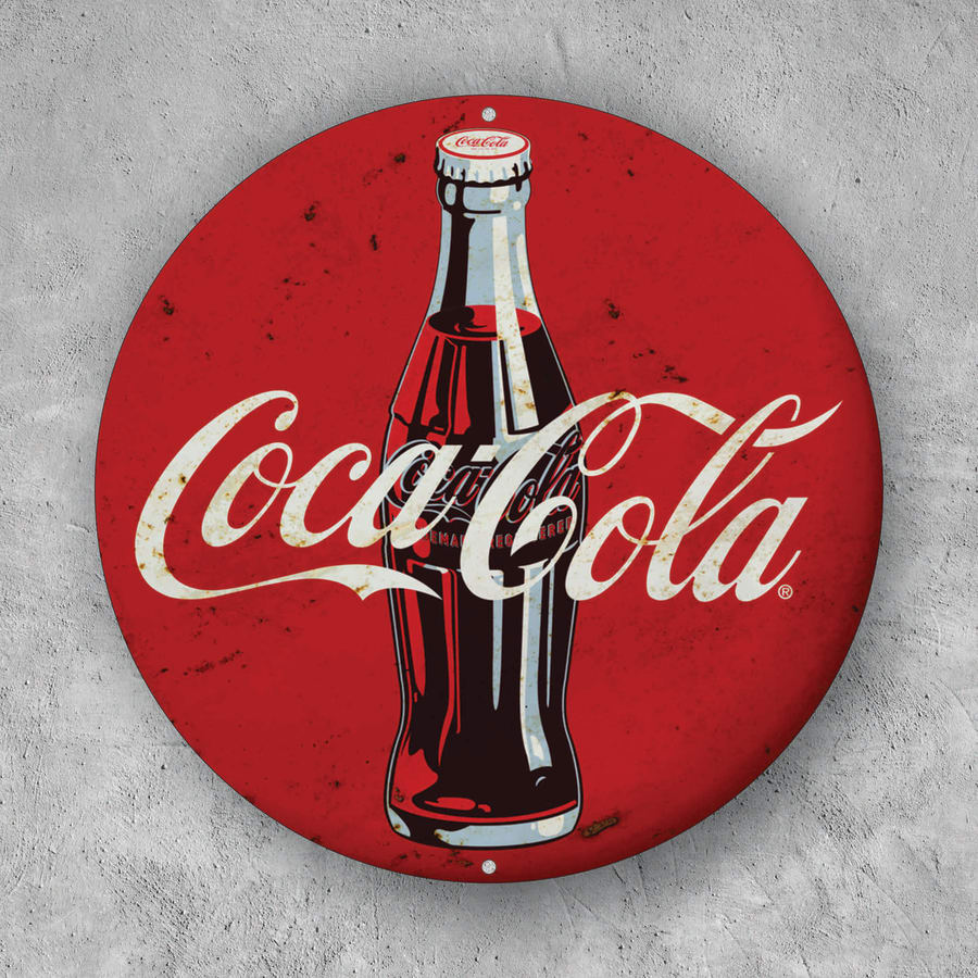 PLACA CIRCULAR COCA-COLA