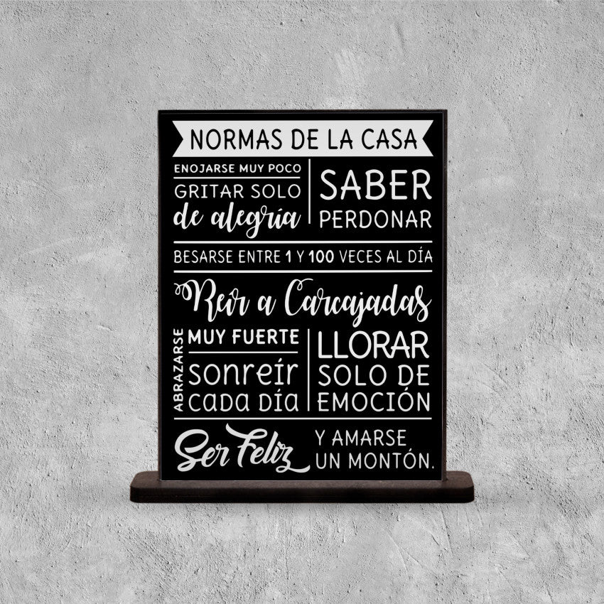 DECO POSTER NORMAS DE LA CASA