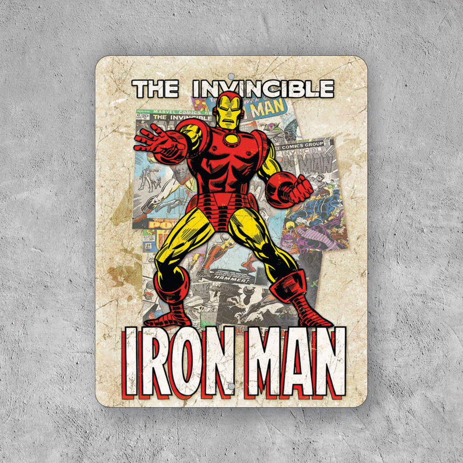 PLACA IRON MAN CLASSIC COMICS