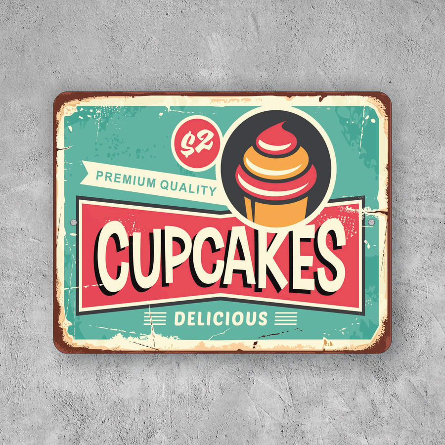 PLACA CUPCAKES DELICIOUS