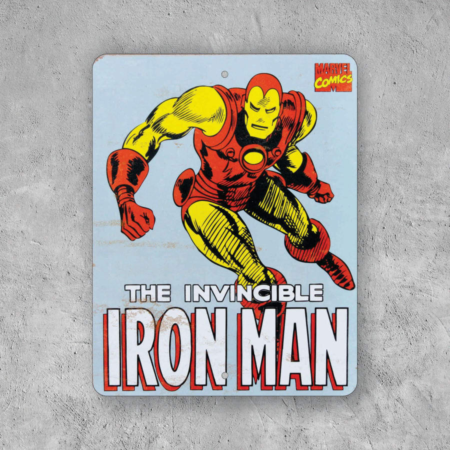 PLACA THE INVINCIBLE IRON MAN MARVEL