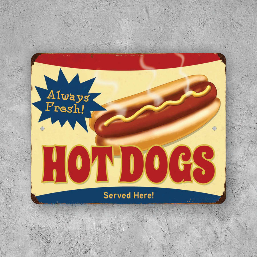 PLACA HOT DOGS FRESH