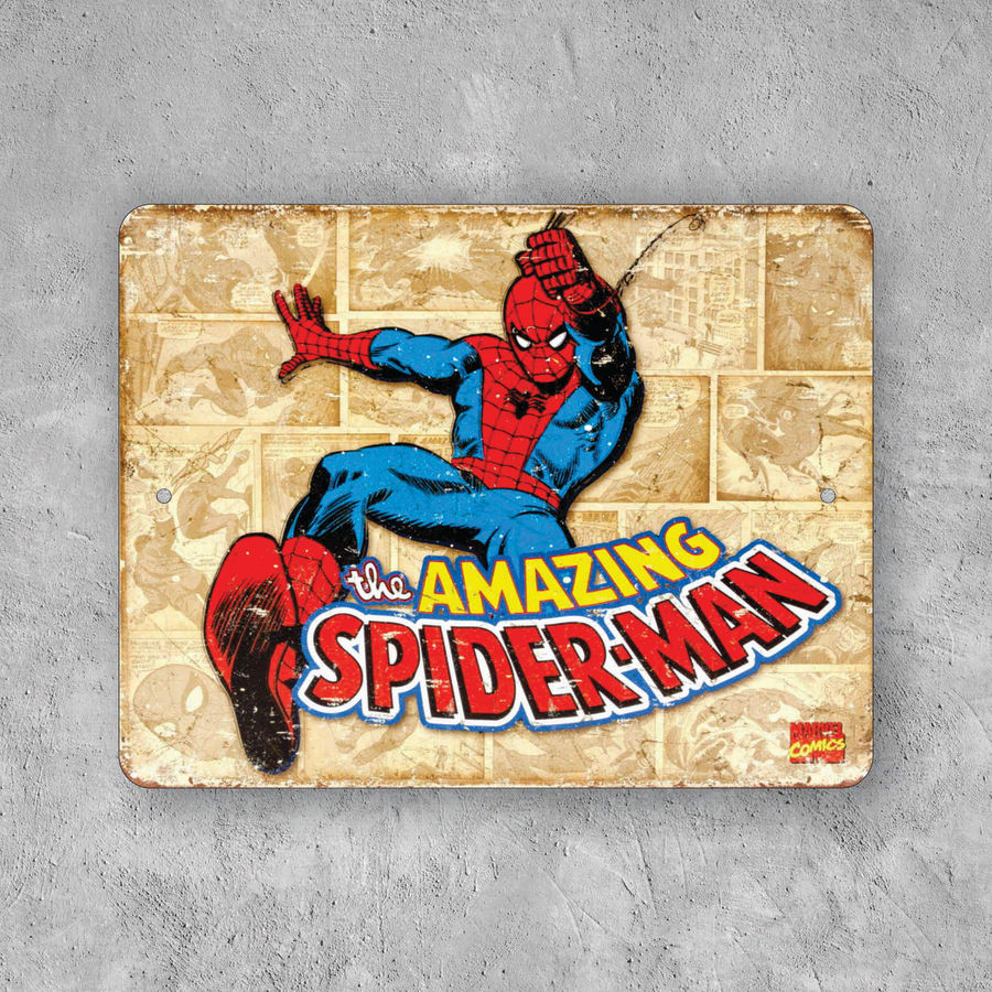 PLACA THE AMAZING SPIDER-MAN MARVEL COMICS