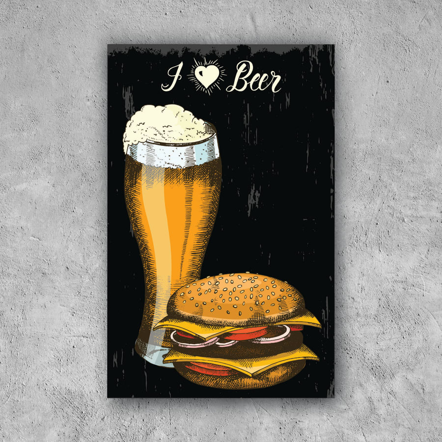 POSTER I LOVE BEER