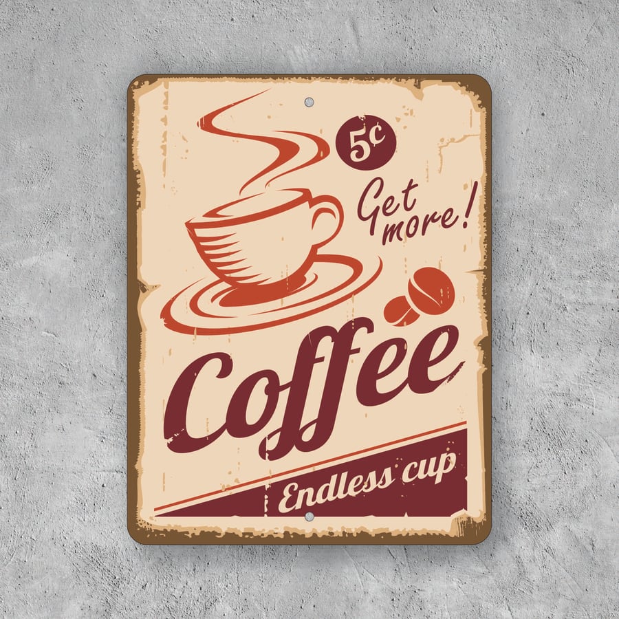 PLACA GET MORE COFFEE