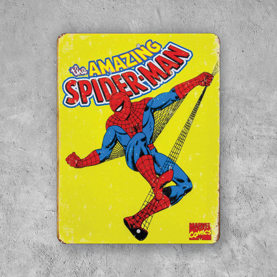 PLACA AMAZING SPIDERMAN MARVEL COMICS