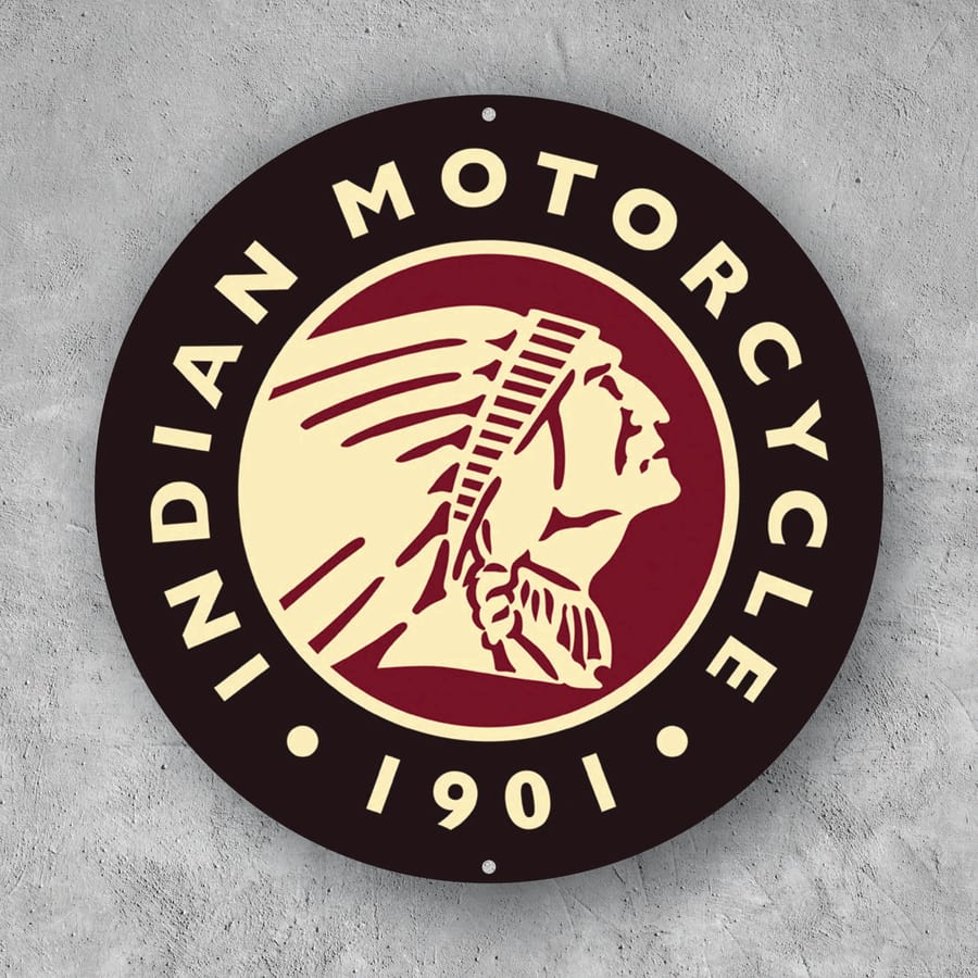 PLACA CIRCULAR INDIAN MOTORCYCLE 1901