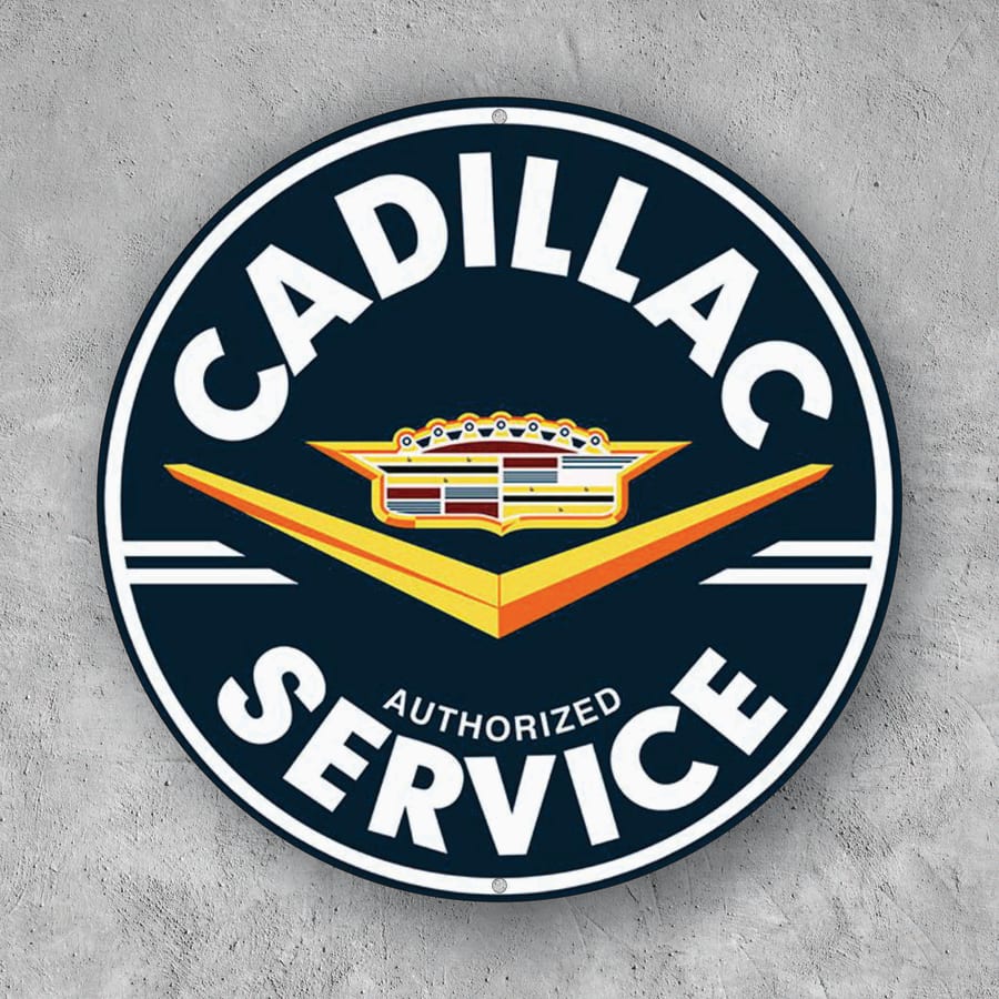PLACA CIRCULAR CADILLAC SERVICE
