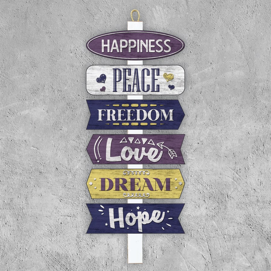 SIGNPOST HAPPINESS PEACE