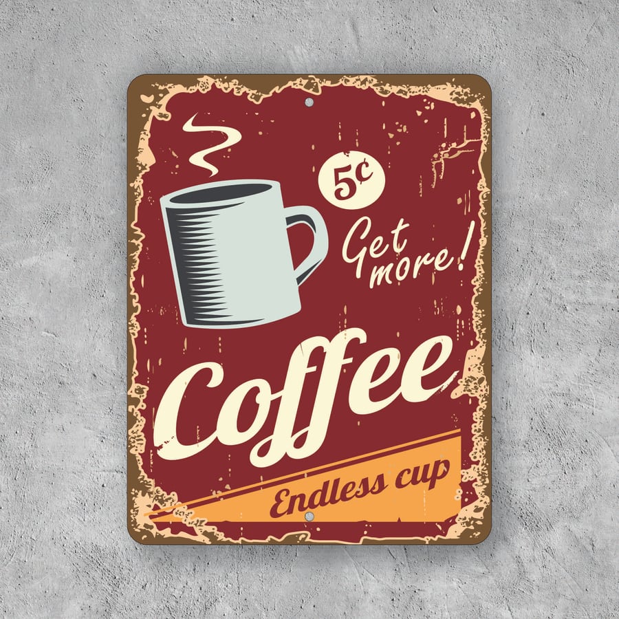 PLACA COFFEE ENDLESS CUP