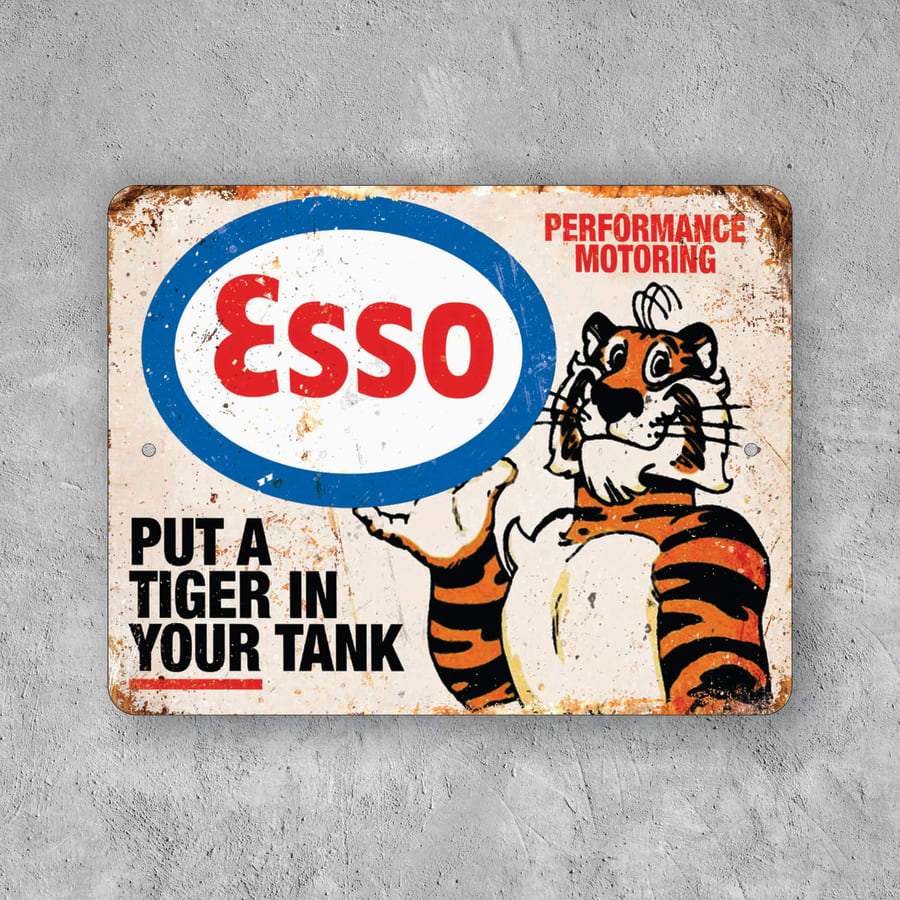 PLACA TIGER ESSO MOTORING