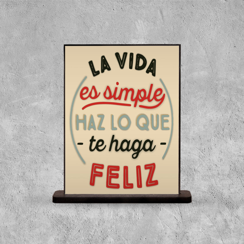 DECO POSTER LA VIDA ES SIMPLE