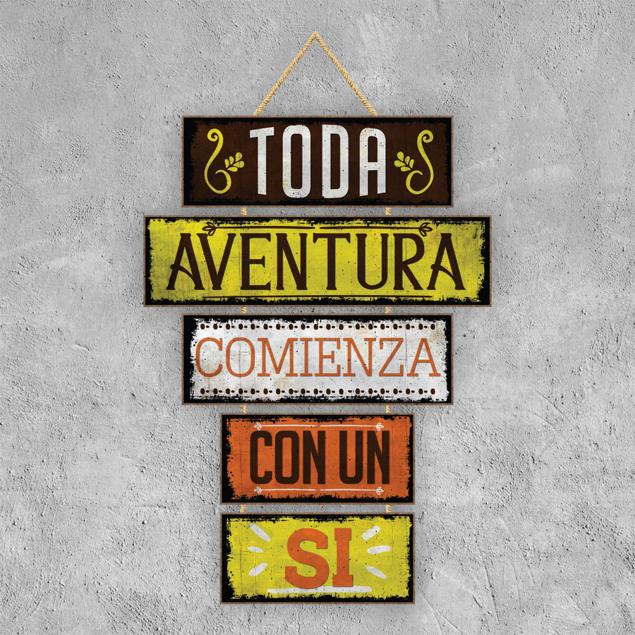 DECO FRASE TODA AVENTURA COMIENZA