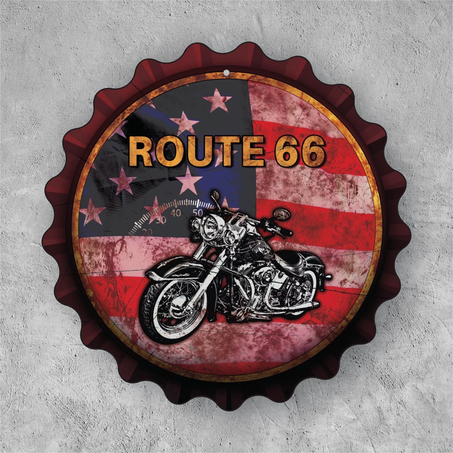 TAPA MOTO ROUTE 66