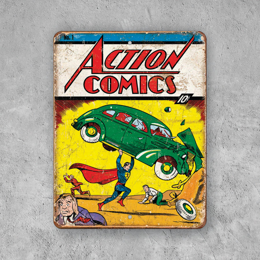 PLACA ACTION COMICS DC