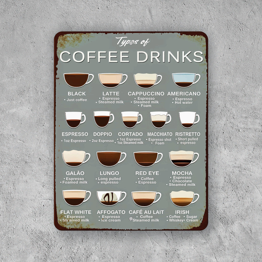 PLACA COFFEE DRINKS