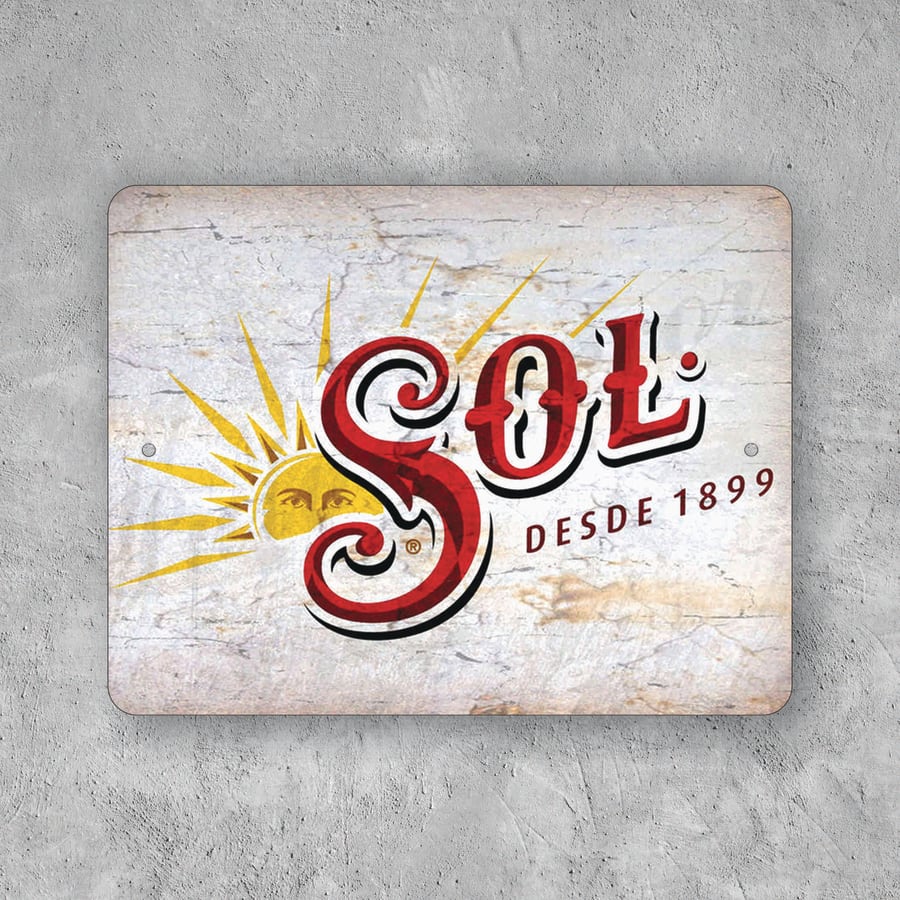 PLACA CERVEZA SOL