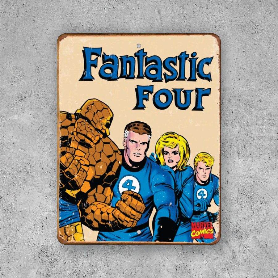 PLACA FANTASTIC FOUR MARVEL COMICS