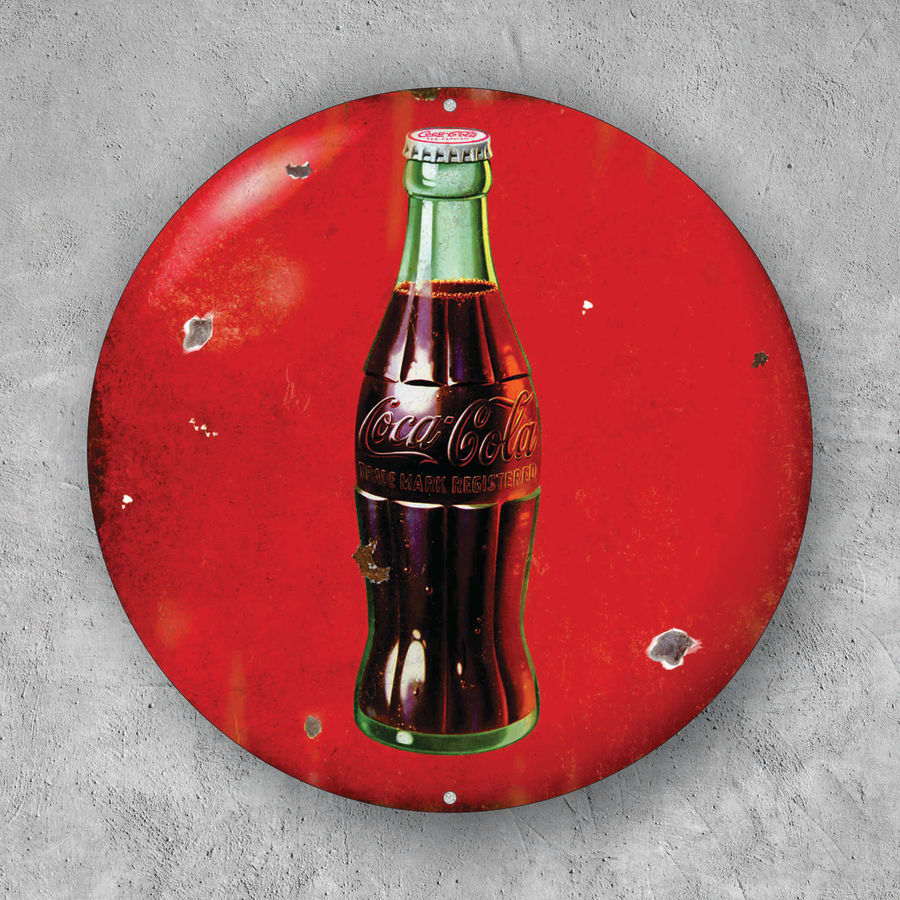 PLACA CIRCULAR SIMPLE COKE