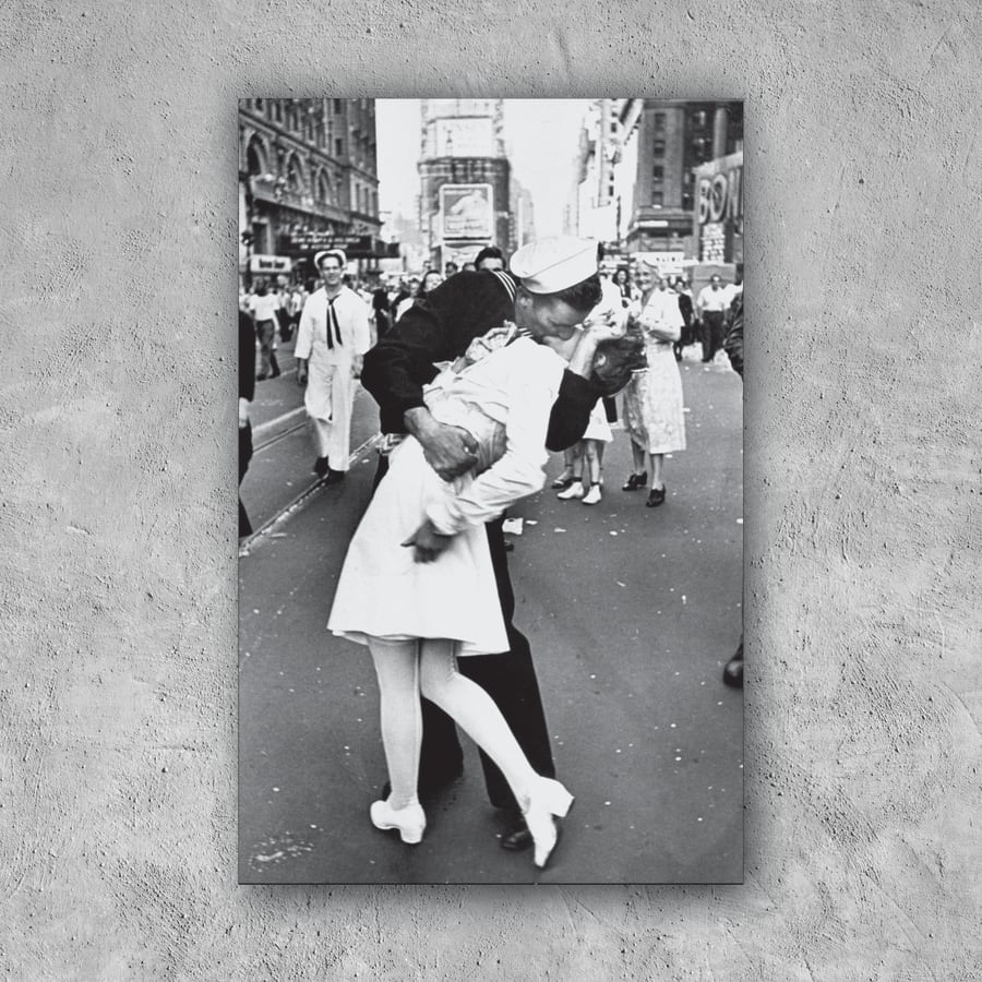 POSTER EL BESO DE TIME SQUARE