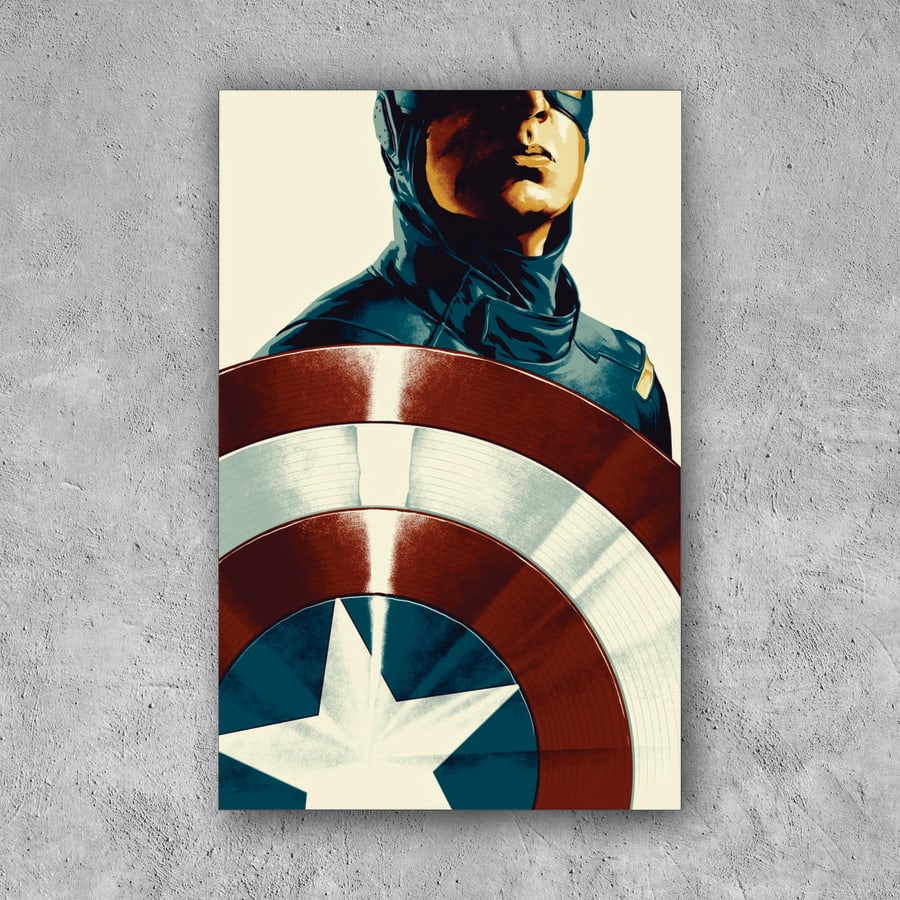 POSTER CAPITAN AMERICA SHIELD