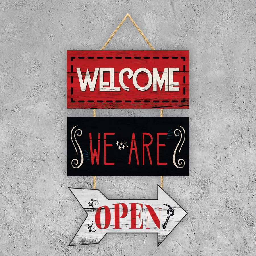 DECO PUERTA WELCOME