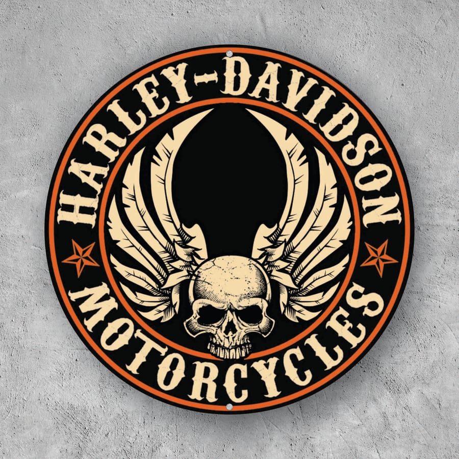 PLACA CIRCULAR HARLEY-DAVIDSON MOTORCYLES