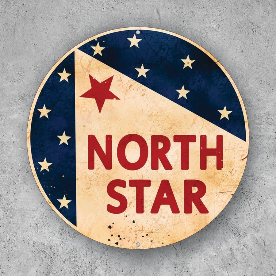 PLACA CIRCULAR NORTH STAR