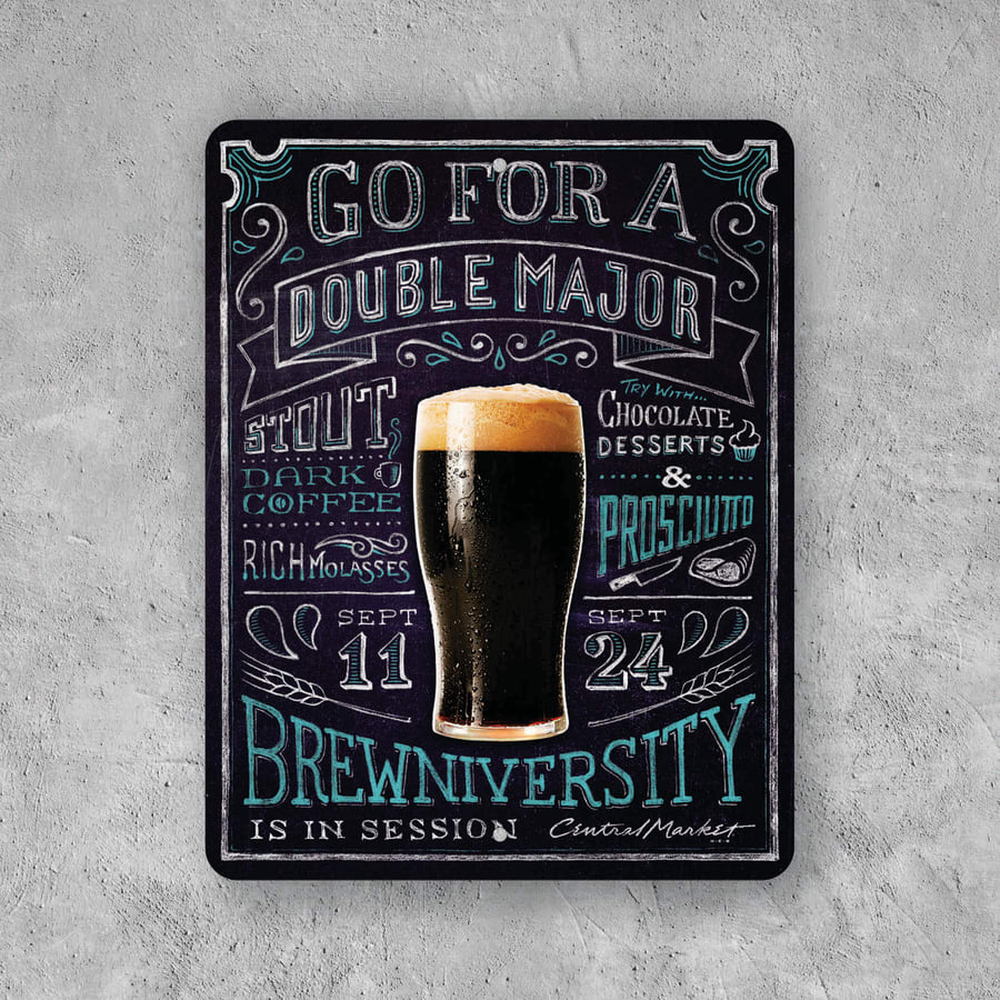 PLACA STOUT BEER BREWNIVERSITY