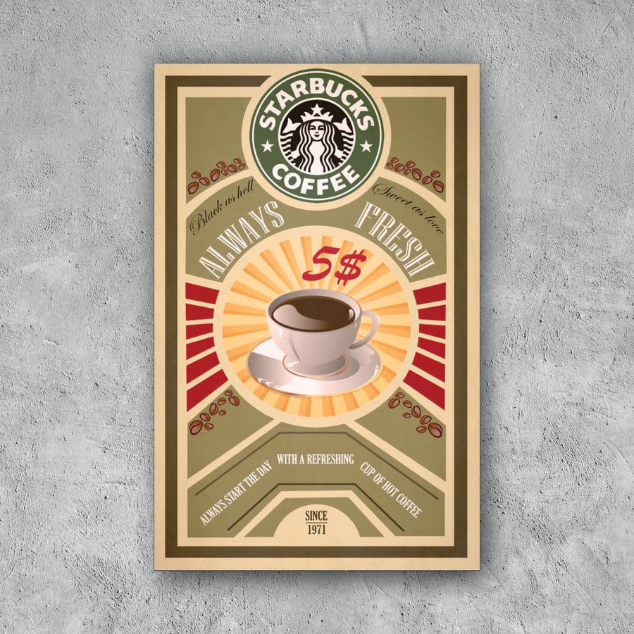 POSTER STARBUCKS COFFEE