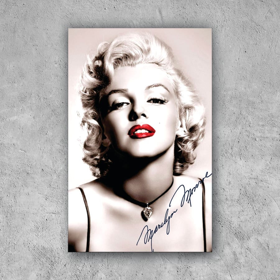 POSTER MARILYN MONROE SIGNED
