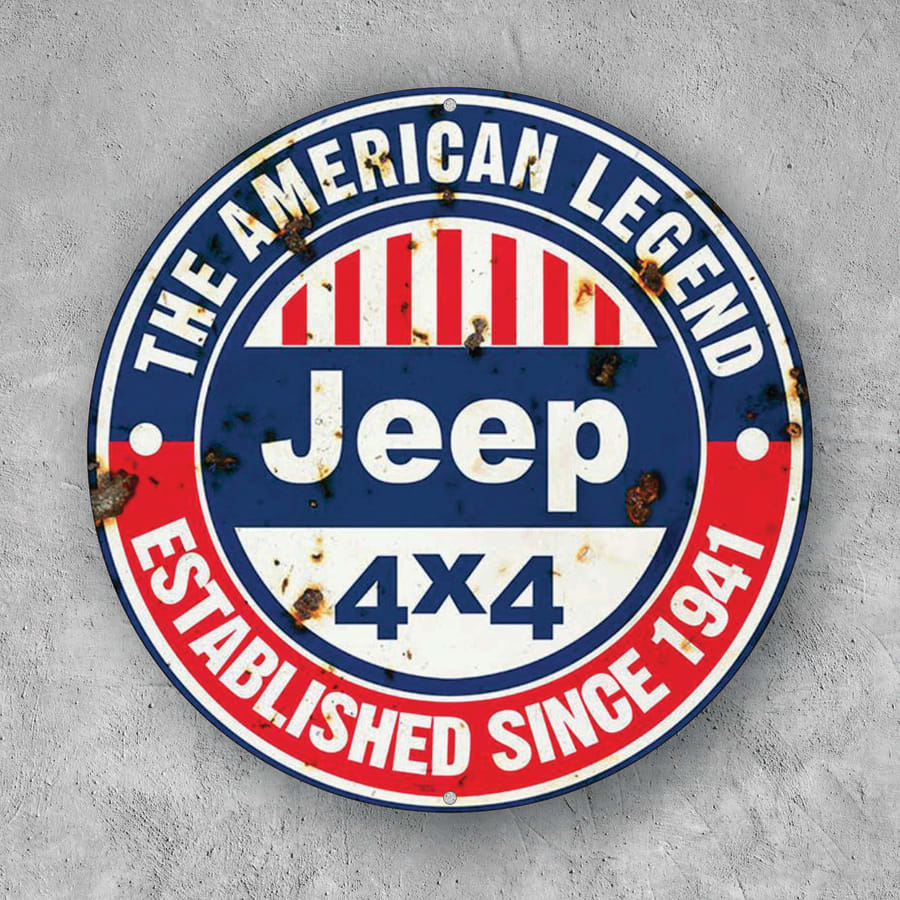 PLACA CIRCULAR JEEP 4X4