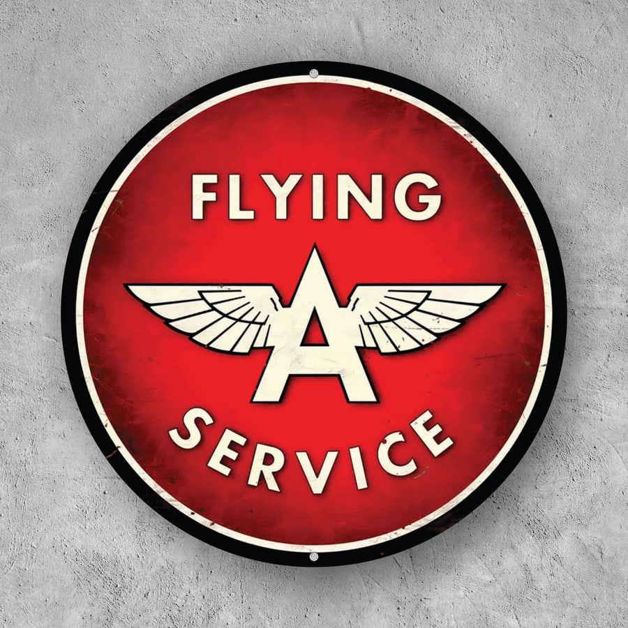 PLACA CIRCULAR FLYING A SERVICE
