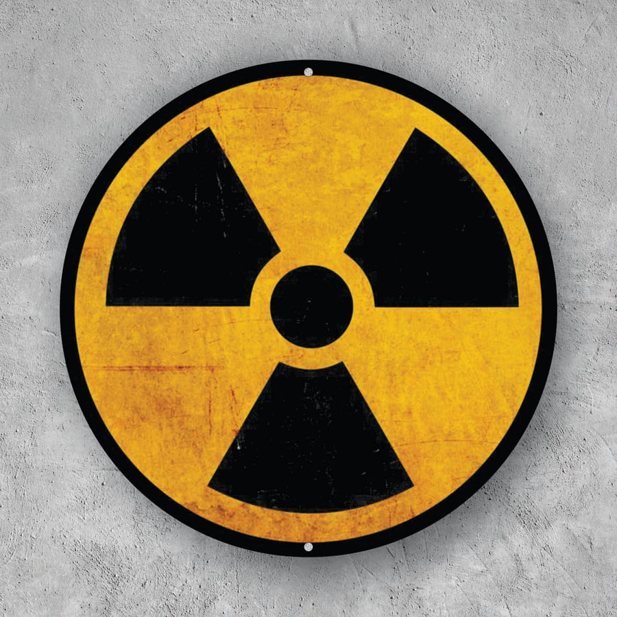 PLACA CIRCULAR RADIOACTIVE CLOVER