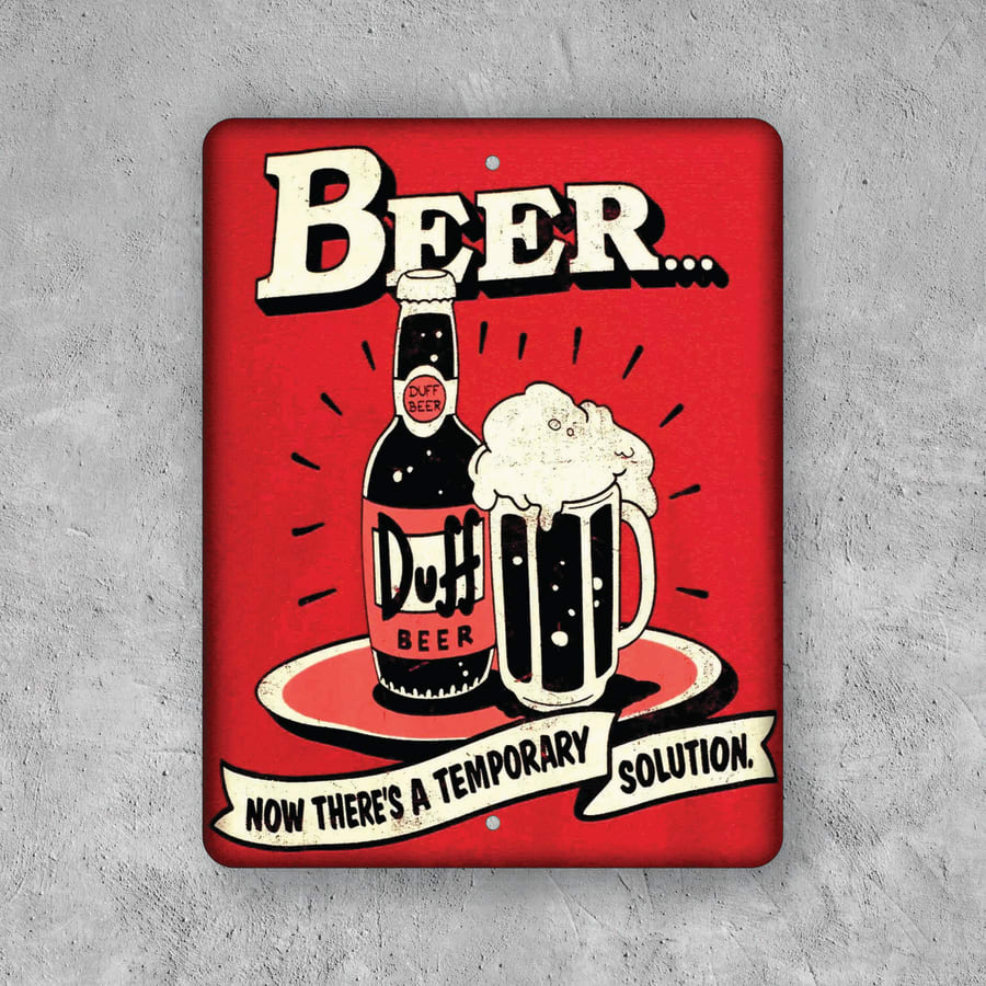 PLACA DUFF CERVEZA