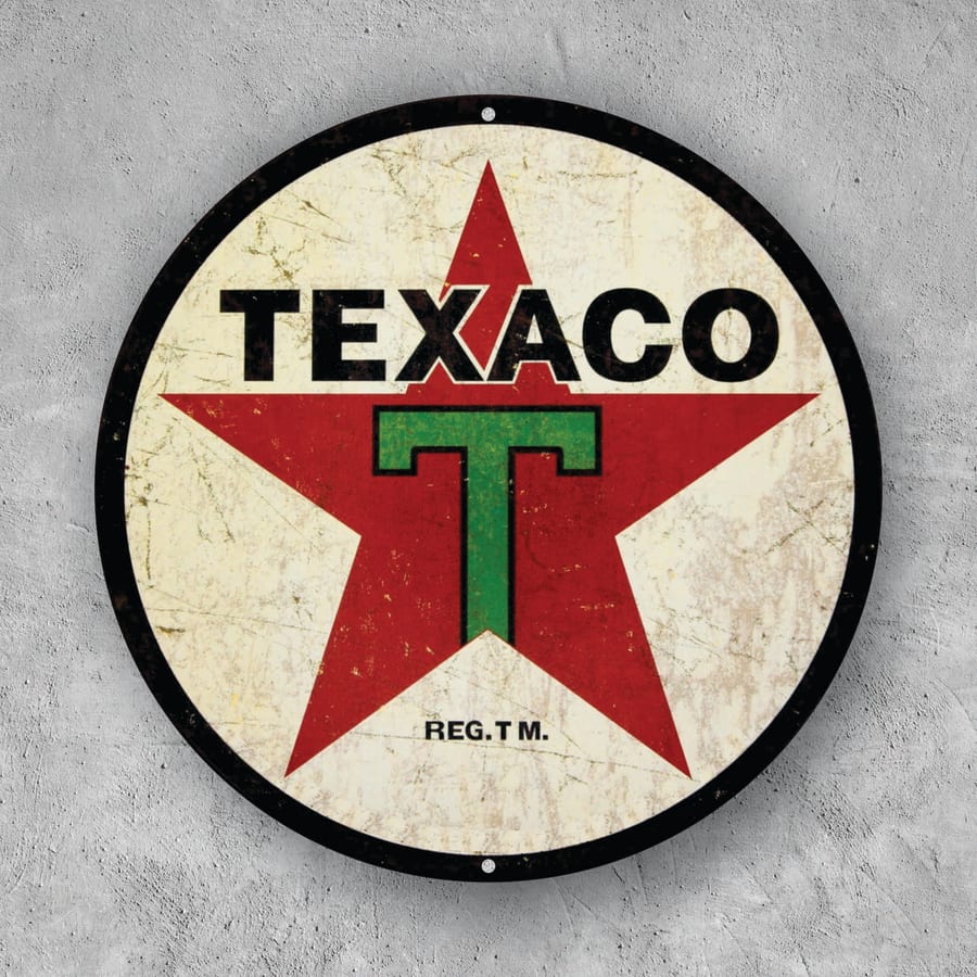 PLACA CIRCULAR TEXACO