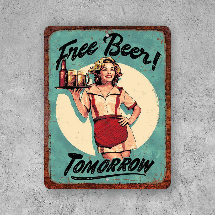 PLACA FREE BEER TOMORROW