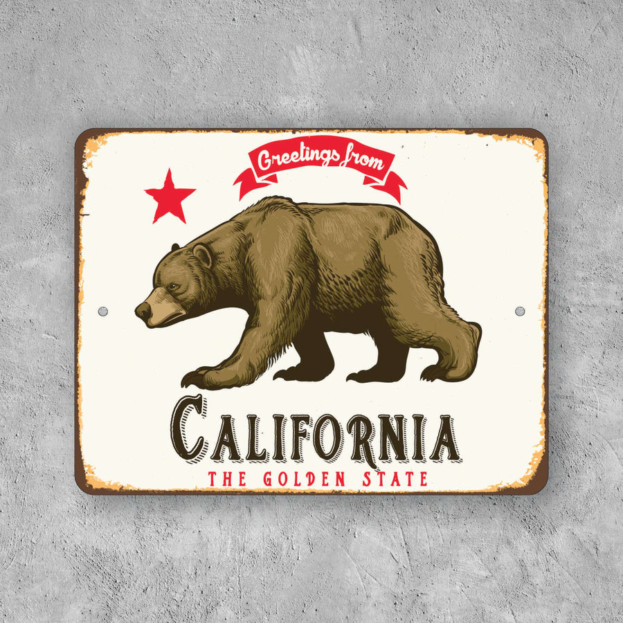 PLACA CALIFORNIA BEAR