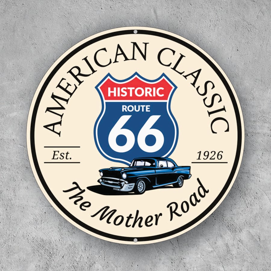 PLACA CIRCULAR AMERICAN CLASSIC