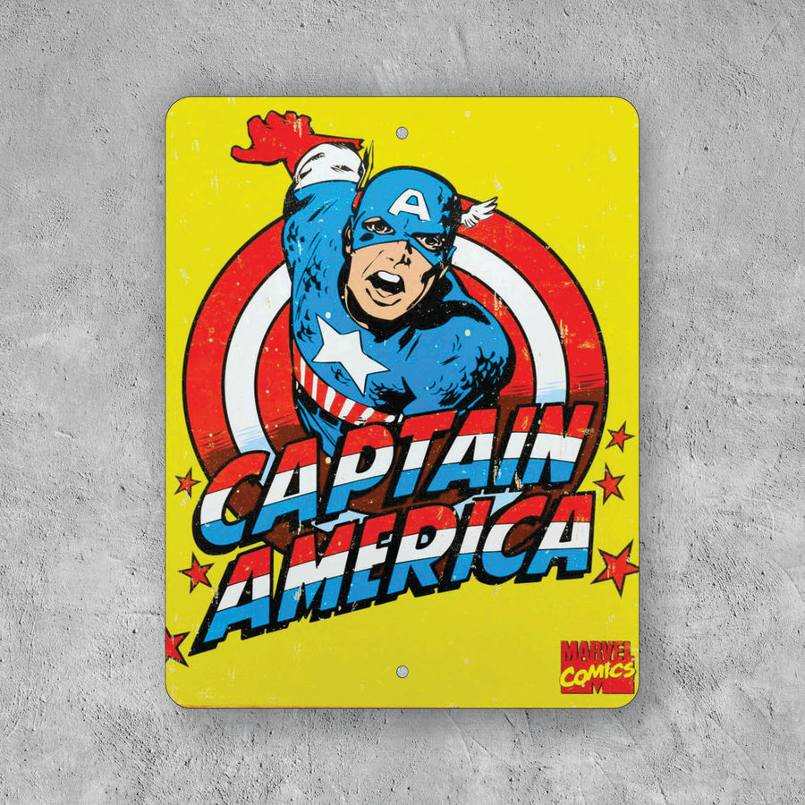 PLACA CAPITAN AMERICA MARVEL COMICS
